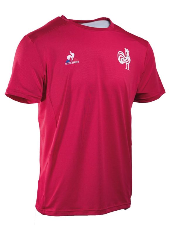 t shirt training rouge ffr mhr